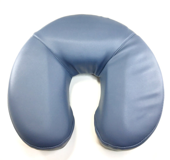 Face Cradle Cresent (Blue) Our face crescent cushion fit's most Face cradle frames. It is comfortable and has great contour for client comfort.    It is easy to clean vinyl.  