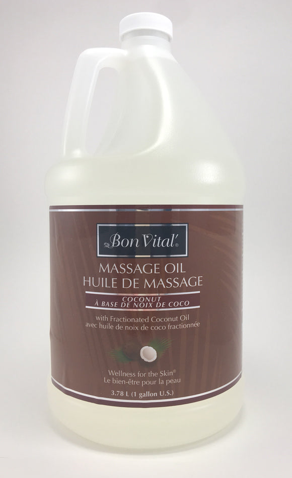 Bon Vital Fractionated Coconut Oil Bon Vital coconut massage is  100% pure Fractionated Coconut Oil!  A rich consistency with a tremendous glide. Great for blending with your favorite essential oils. Leaves no greasy feel. Completely Unscented.  Wellness for the skin  100% Pure & Natural Caprylic/Capric Triglyceride (Fractionated Coconut Oil)