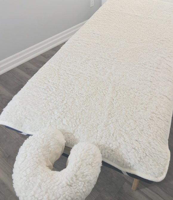 Fleece Table Pad Set Add extra softness to your table.  Helps keep clients warm.  Will fit standard massage tables up to 32