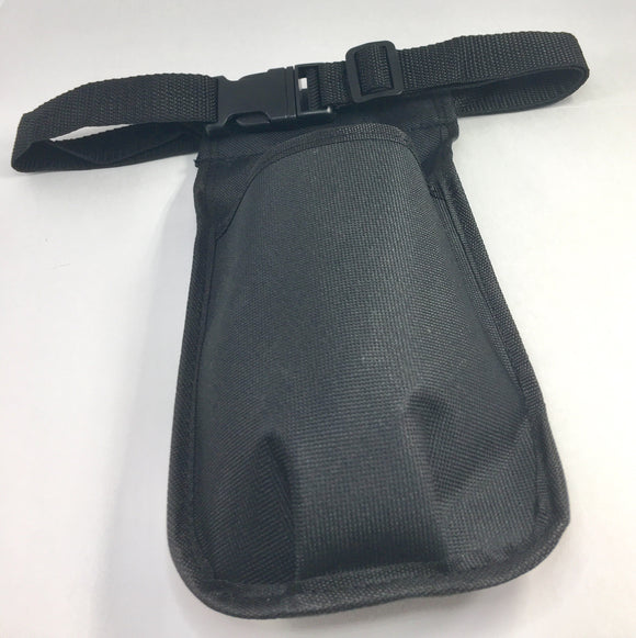 Bottle Holster Our vinyl single bottle holster makes it easy for reapplication of your lotion/gels/oils.  Makes for a more flowing treatment as no need to take your hands off the client  it is easy to clean.   A massage essential in your clinic or spa.  Available in Black or Purple