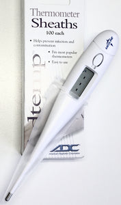 Thermometer cover fits most thermometers easy to use.  Prevent infection and contamination